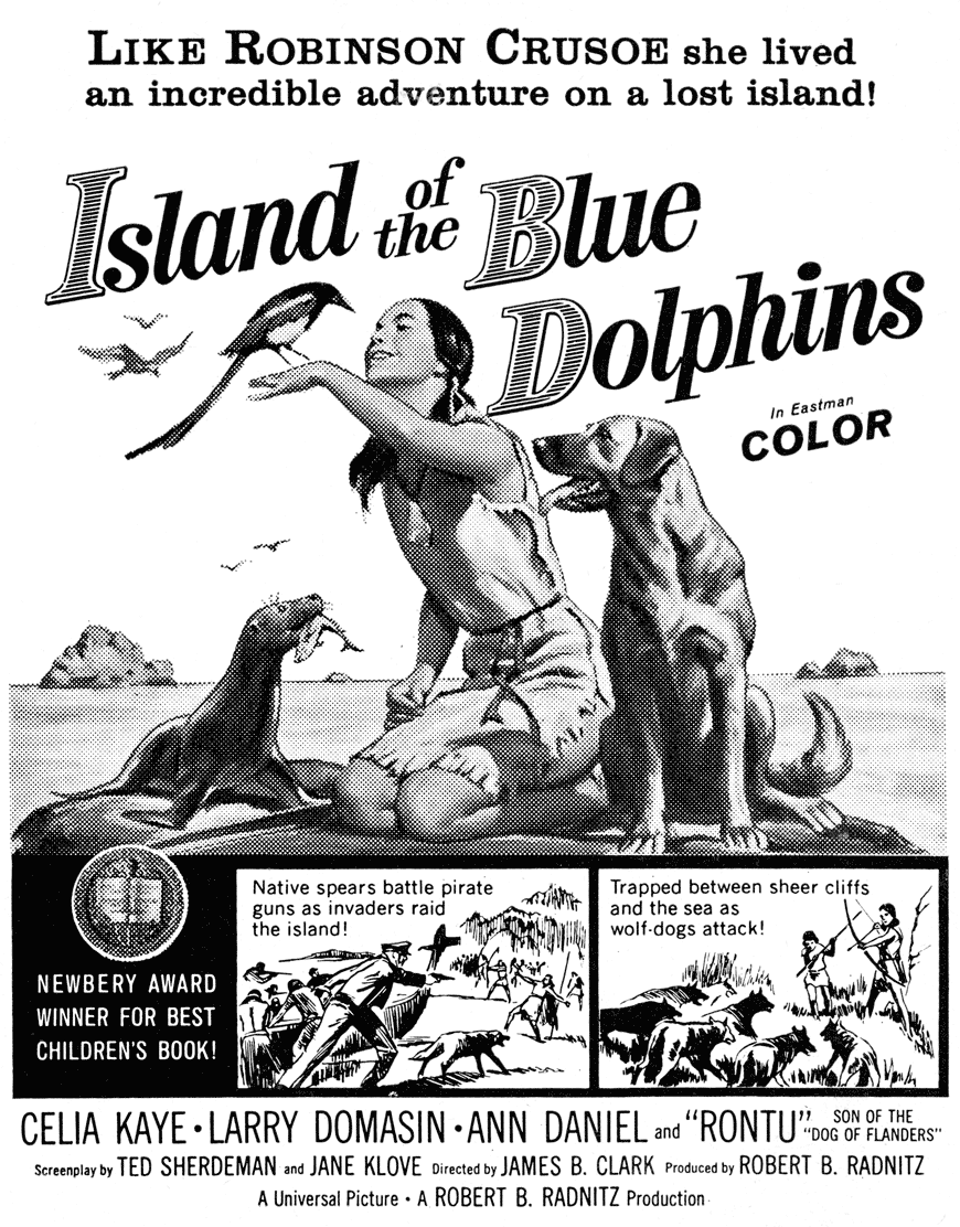 Island of the Blue Dolphins b&w ad
